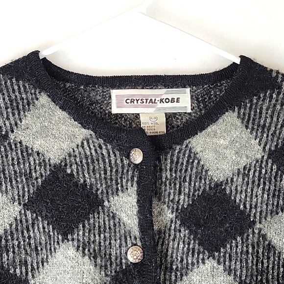 CRYSTAL-KOBE Wool Long Sleeve Button Down Sweater Size M - Picture 7 of 8